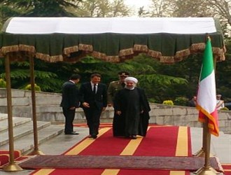 روحانی از نخست وزیر ایتالیا استقبال رسمی کرد