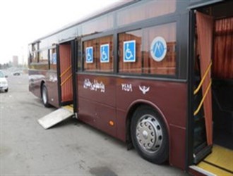 تبلیغ حقوق معلولان بر روی بدنه اتوبوس‌های BRT